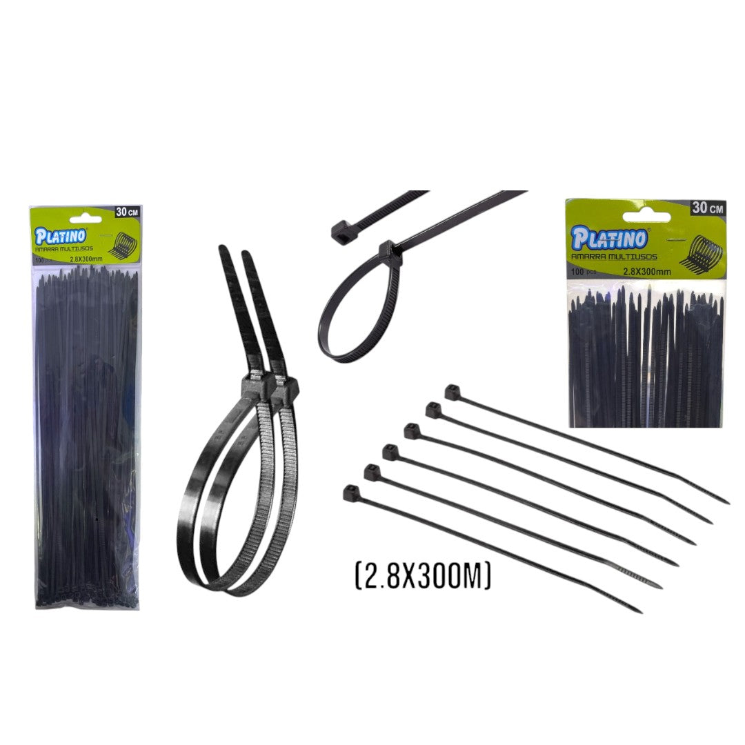 AMARRAS PLASTI NEGRA (2.8X300) AMARRAS PLASTI NEGRA (2.8X300)